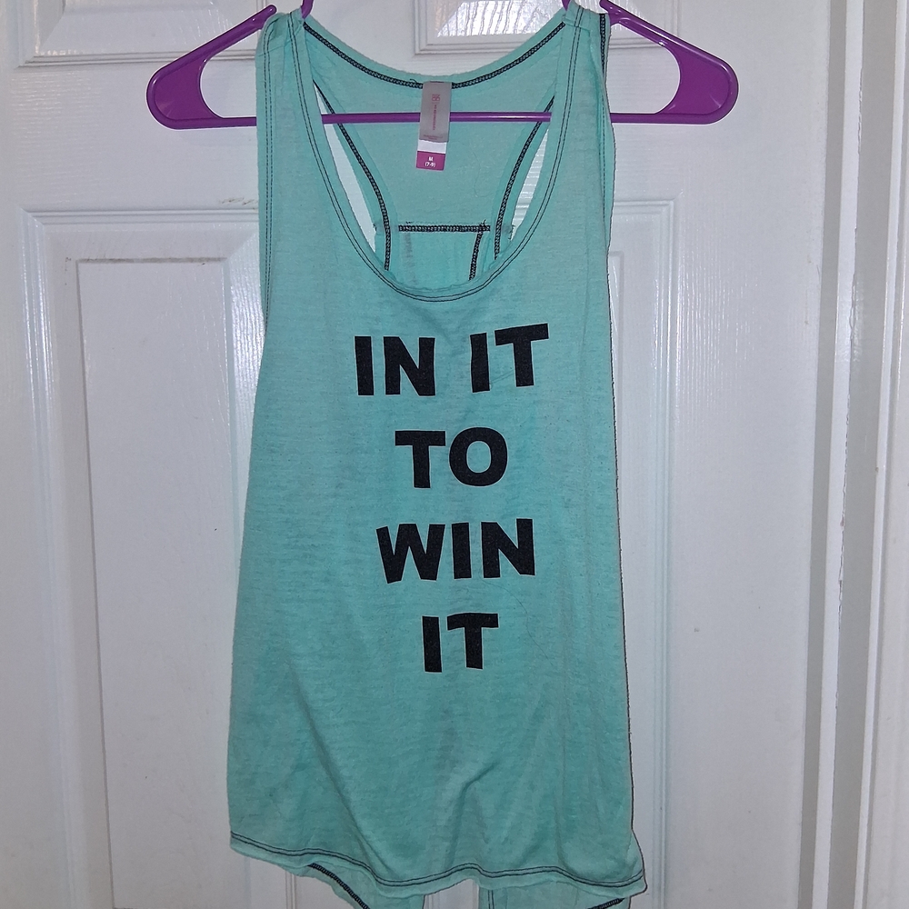 NOBO Mint Green Motivational Tank Tcop PTP 17"X26"💋
